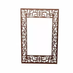 Antique Wood Lattice Panel 3d model