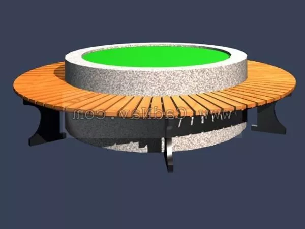Outdoor Circular Bench 3d model Outdoor Circular Bench 3d model