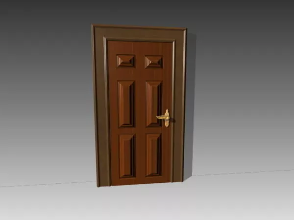 Wood Panel Door Design 3d model Wood Panel Door Design 3d model