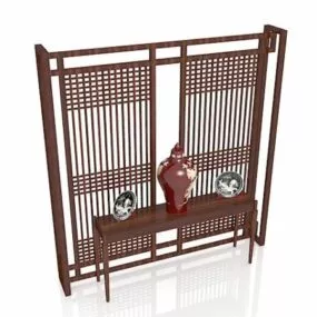 Home Wooden Panel Wall Screen 3d model