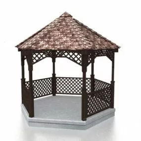 Wood Pavilion Furniture Design 3d model