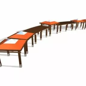 Garden Wood Pergola And Canopy 3d model