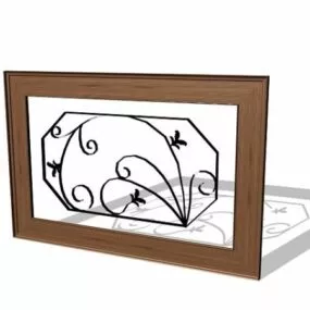 Wood Metal Radiator Cover 3d model