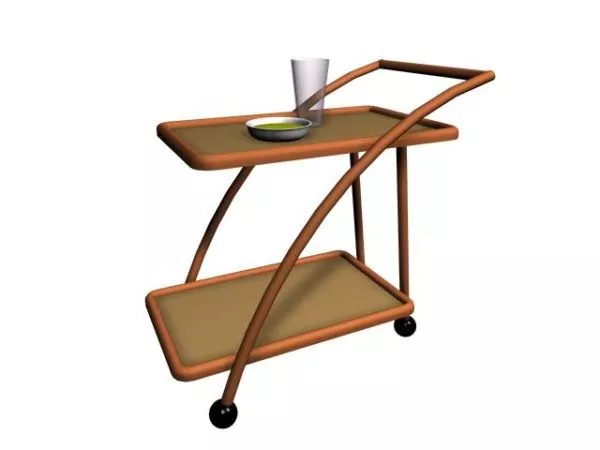 Vintage Wheel Cart Charrette 3d model