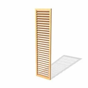 Wood Home Shutter Panel 3d model