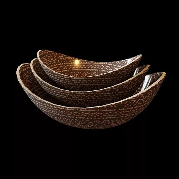 Wooden Vase Set 3d model Wooden Vase Set 3d model