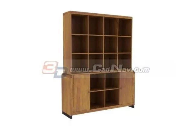 Bookshelf Simple Style 3d model