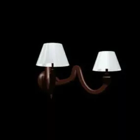 Decorative Wooden Wall Lamp 3d model