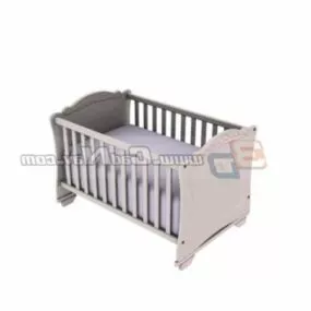 Baby Wooden Playpens Cribs 3d model