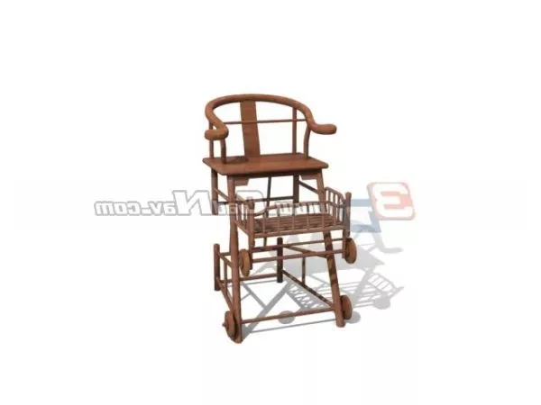 Wood Baby Seat 3d model Wood Baby Seat 3d model