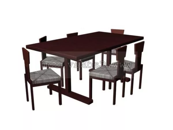 Wooden Dining Tables Chairs Design 3d model Wooden Dining Tables Chairs Design 3d model