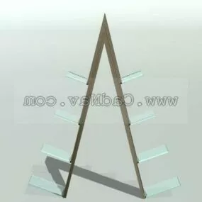 Shop Wooden Display Rack 3d model