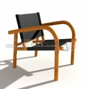 Wooden Fauteuil Chair Design 3d model