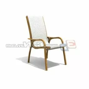 Home Design Wooden Lounge Chair 3d model