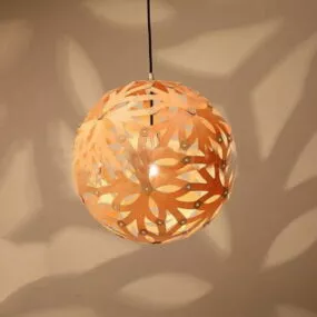 Modern Wooden Pendant Light Fixture 3d model