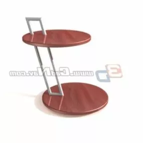 Wooden Furniture Round Tea Table 3d model