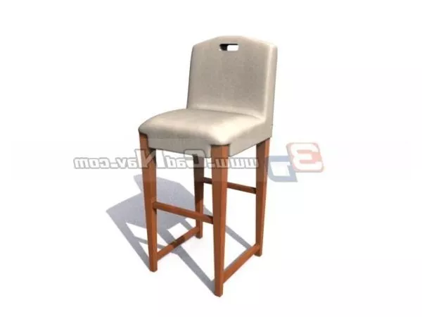 Wooden High Stool Bar Furniture 3d model Wooden High Stool Bar Furniture 3d model