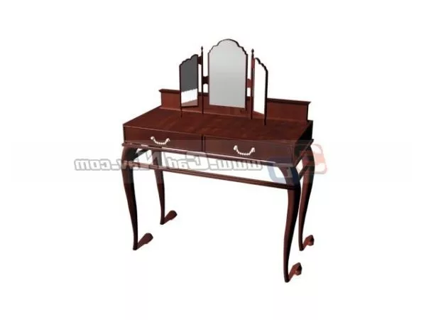 Wooden Ancient Dressing Table 3d model Wooden Ancient Dressing Table 3d model