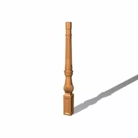 Wooden Stair Baluster Leg 3d model