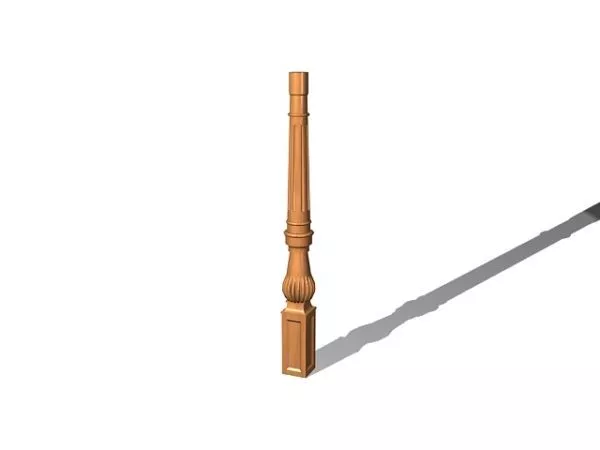 Indoor Staircase Wooden Style 3d model