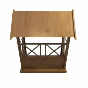 Garden Wood Bench Arbor 3d model