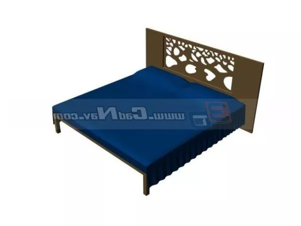 Wooden Carved Bed Furniture 3d model Wooden Carved Bed Furniture 3d model