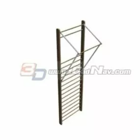 Outdoor Wooden Climbing Frame 3d model