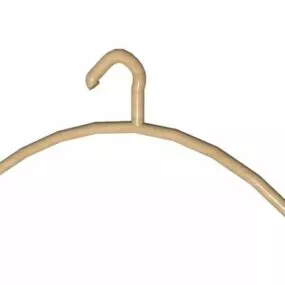 Simple Wooden Clothes Hanger 3d model