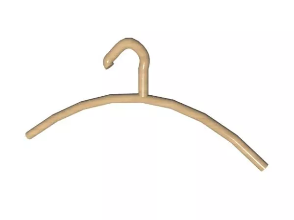 Simple Wooden Clothes Hanger 3d model Simple Wooden Clothes Hanger 3d model