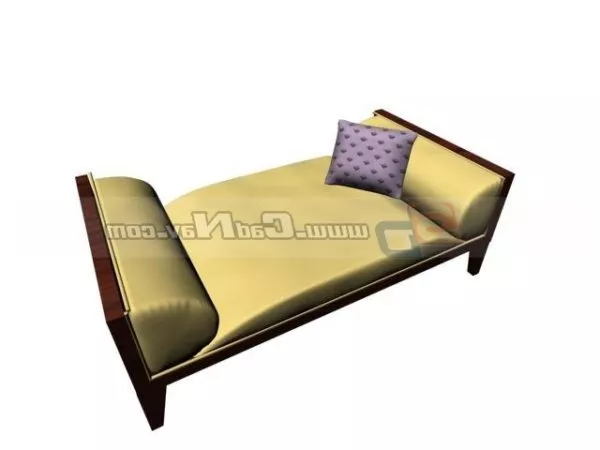 Antique Wood Day Bed 3d model Antique Wood Day Bed 3d model