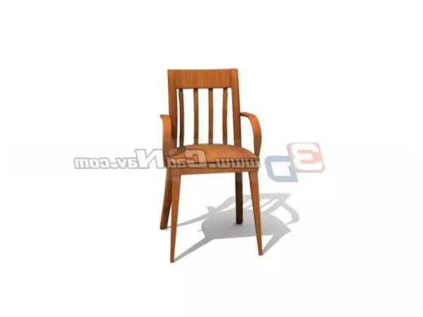 Classic Dining Chair With Armrest 3d model Classic Dining Chair With Armrest 3d model