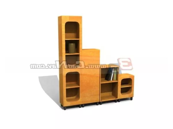 Wooden Furniture Cabinet Bookcases 3d model Wooden Furniture Cabinet Bookcases 3d model