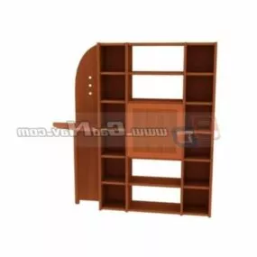 Old Wooden Display Rack 3d model