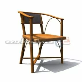 Wooden Fauteuil Chair 3d model