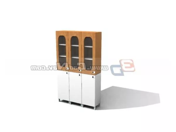 Office Wooden File Cabinet 3d model Office Wooden File Cabinet 3d model