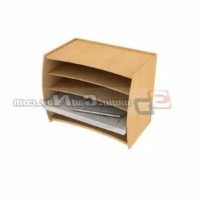 Wooden File Holder Office Equipment 3d model
