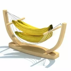Kitchen Wooden Fruit Tray 3d model
