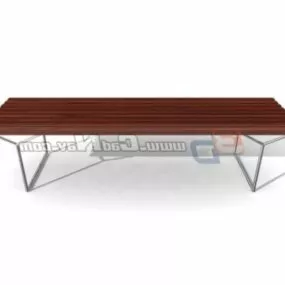 Outdoor Wooden Garden Bench 3d model