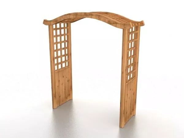 Outdoor Pavilion Wire Frame 3d model