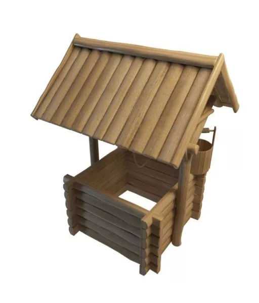 Vintage Water Well 3d model