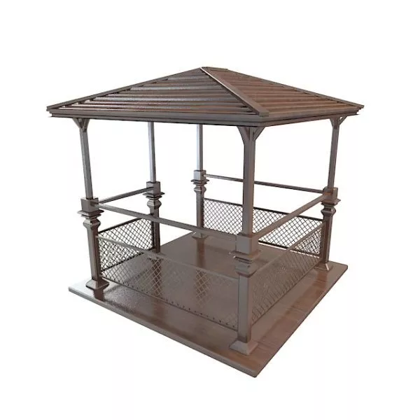 European Gazebo Pavilion Building 3d model