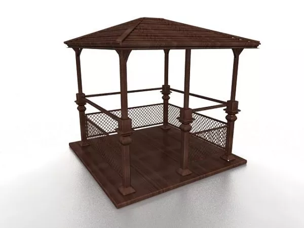 Jungle Gazebo Building 3d model
