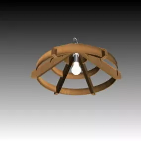 Home Design Wooden Hanging Lamp 3d model