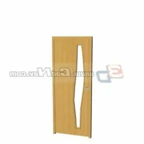 Wooden Inner Door Design 3d model
