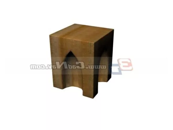 Furniture Wooden Kids Cube Stool 3d model Furniture Wooden Kids Cube Stool 3d model