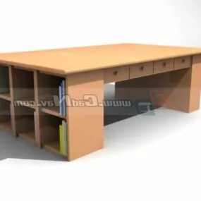 Furniture Library Table 3d model