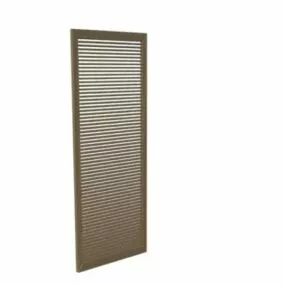Wooden Furniture Louvred Door 3d model