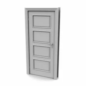 Wooden Office Door Furniture 3d model
