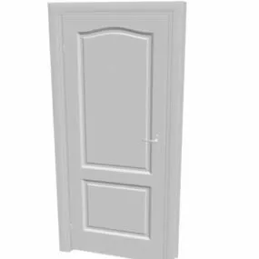 Wooden Panel Door 3d model