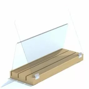 Kitchen Wooden Plate Holders 3d model